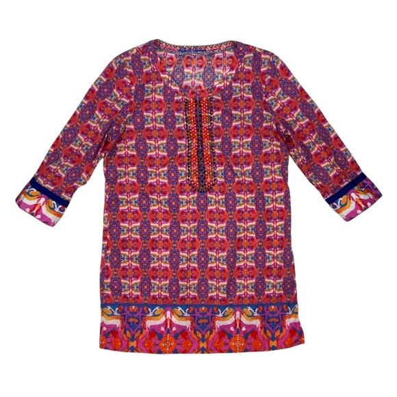 Robert Graham Womens Meli Printed Woven Tunic Top S Coverup - Picture 13 of 13